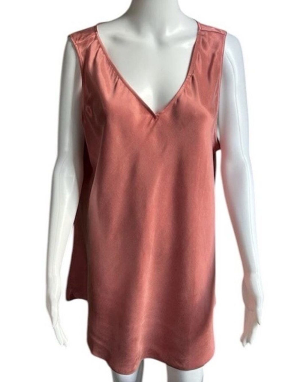 Soft Surroundings Illampu Satin Tunic Tunic Womens 1X Pink Sleeveless NWT